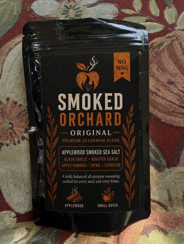 The delivered Smoked Orchard seasoning pouch